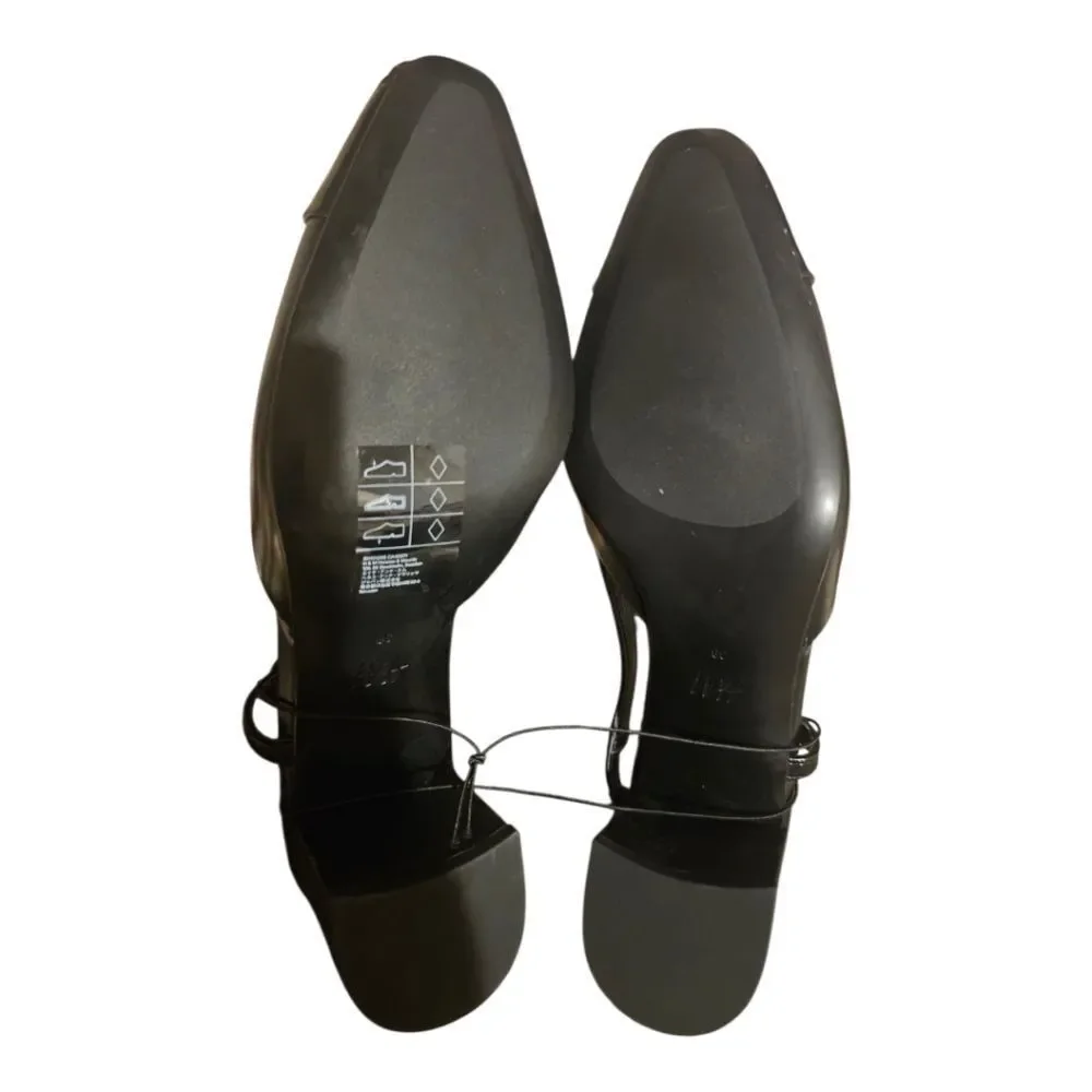 H&M Elegant Black Slingback Heels - Size 38‎ (7M)